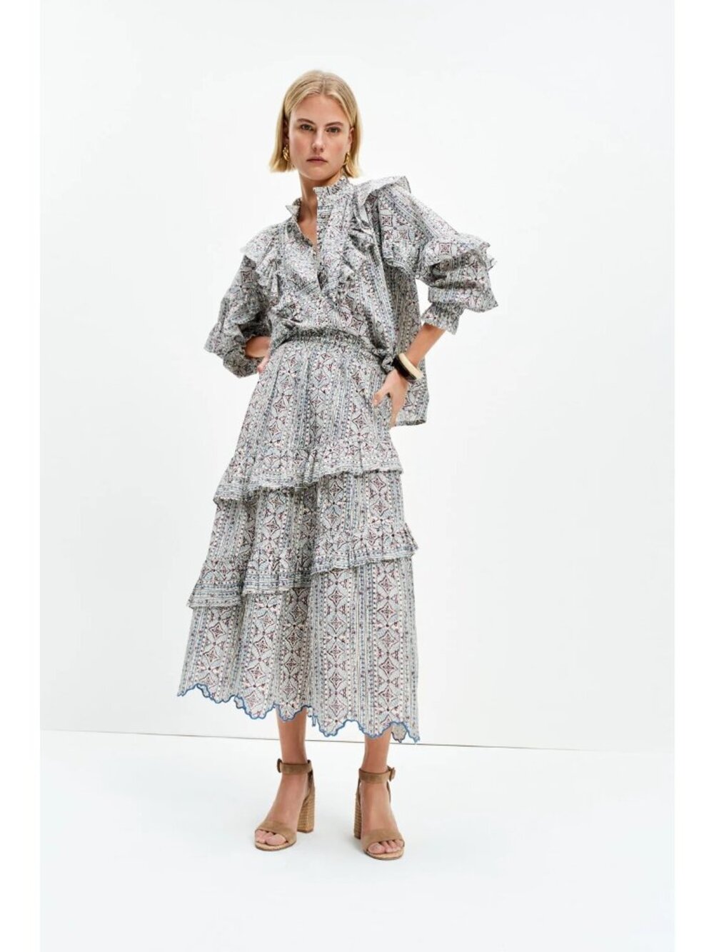 C-1. Wiggy Kit The Copain Skirt Ginger Jar Print UK 16 US 12